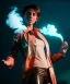 Placeholder: Ultra Realistic image, photo studio, medium shot view, a woman making the fuck off gesture with his hand, blue smoke coming out of his nose and mouth, happy. Latex inflatable coat, soft color, highly detailed, unreal engine 5, ray tracing, RTX, lumen lighting, ultra detail, volumetric lighting, finely drawn, high definition, high resolution.