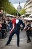 Placeholder: french policeman dressed as a bresilian revue dancer