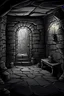 Placeholder: draw a dark room in a stony castle