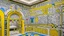 Placeholder: A white Arabian kingdom with a bazaar designed in ancient Greek mosaics painted by Roy Lichtenstein