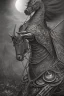 Placeholder: sauron on horse by h r Giger, Tim burton, junji ito, dystopian surrealism, dark horror fantasy, hdr, artstation intricate details, demonic, dark art, dark noir, neoclassical gothic horror