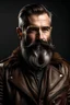Placeholder: Mature man in leather and beard