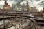 Placeholder: Train station +Colourful cityhGotham city+old lamp+Bar and garden on High Bridges across Skyscraper river+canals+Gothic village+European Metropolis on sea+naples alley+Torino square+trieste canals+victorian London+decòpunk Skyscraper+ +steampunk+biopunk+alphonse mucha, greg rutkowski, matte painting, cryengine, hyper detailed, felix kelly, fantasy art, seb mckinnon