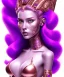 Placeholder: Sexy alien princess warrior rose gold skin purple curl hair