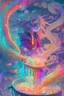 Placeholder: magic noodle soup that is a portal to another dimension with lots of colours and dust girl effects, by addie digi