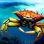 Placeholder: ultra detailed fullbody Drawing of Sea monster Crab underwater , extremely detailed digital painting, intrincate, extremely detailed face,crystal clear Big eyes, in the style of Frank Frazetta, mystical colors , perfectly centered image, perfect composition, rim light, beautiful lighting, 8k, stunning scene, raytracing