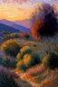 Placeholder: Spanish landscape oil painting, detailed Claude Monet, detailed, sunet