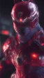 Placeholder: Iconic Cat-Man, Glowing red and silver, ultra-detailed armor, eye mask cat, dynamic shot, richly saturated colors, full stature, full body, cinematic atmosphere, global illumination, Octane rendering, hyper-realistic, unparalleled detail, 8K , concept art, physically based rendering, intricate textures, subsurface scattering, timeless masterpiece, AI enhanced, GAN, ray tracing, depth of field, neural network,