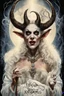 Placeholder: movie poster for the Bride of Krampus by Drew Struzan, by Keith Thompson, by Aly Fell, movie cinematic still, photorealistic, canon lens pic by Joel-Peter Witkin, surreal horror, Krampus's lair, horror