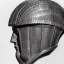 Placeholder: pencil and charcoal portait sketch of sutton hoo helmet in the british museum