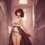 Placeholder: Insane pretty young woman short dressed. by wlop, ilya kuvshinov, krenz cushart, greg rutkowski, pixiv, sarah j. maas book cover style magician at the end of a corridor, smooth, sharp focus, d & d style, artstation, 4 k, hdr