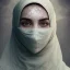 Placeholder: clouds of fog as muslim woman's face, dissolving, disintegrating, wearing hijab, fine detail, highly intricate, modern surrealism painting, high-quality, volumetric lighting, 8k, ultrahd, George Grie, Marco Escobedo, Igor Morski,Brian Froud, Howard Lyon, Selina French,