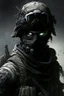 Placeholder: A soldier in the game modern warfare, he wears a solid black creepy helmet that covers his face. He is a sniper, but can also run point. His call sign is Wraith.