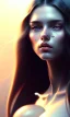 Placeholder: porno model , cute, beautiful, long hair, wavy hair, black eyes, head and shoulders portrait, cinematic, 8k, resolution concept art portrait by Greg Rutkowski, Artgerm, WLOP, Alphonse Mucha dynamic lighting hyperdetailed intricately detailed