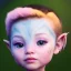 Placeholder: Wearing make up avatar in pandora toddler, full body, Pandora background