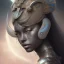 Placeholder: sango fantasy, fantasy magic, intricate, sharp focus, illustration, highly detailed, digital painting, concept art, matte, masterpiece head sexy African beauty black hair space lady silver tiger head Egyptian princess pyramid