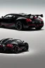 Placeholder: Extremely Black Super Star Bugatti Veyron Hyper Sport, rear view