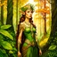 Placeholder: create an oil and watercolor full body portrait of a forest elf enchantress fantasy art character, with highly detailed, sharply lined facial features, in the deep forest of Brokilon , finely inked, soft autumnal colors, 4k in the style of Maxfield Parrish