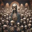 Placeholder: Hyper Realistic Skeletons Crowd with Sufi Background