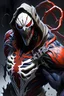 Placeholder: 10k hyper realistic detailed Taskmaster fused with carnage symbiote