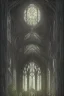 Placeholder: Gothic architecture dominates the scene. A moonlit sky casts an eerie glow upon a dilapidated church, its broken stained-glass windows reflecting supernatural horrors. Shadows writhe menacingly within the darkness, concealing grotesque demons with glowing eyes. The art style blends realism with macabre surrealism, employing a combination of dark, muted colors and stark contrasts to evoke a sense of terror. This portrayal immerses viewers in a bone-chilling encounter with the paranormal.