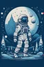 Placeholder: grafika na stronę internetową z astronautą w stylu bajkowym