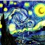 Placeholder: Starry night with a cat by vain go