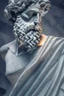 Placeholder: pythagoras on marble statue, 4 k, trending art, depth of field, high detail, high contrast