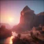 Placeholder: Petra, sunset, springs, beautiful, realistic, hyper detailed, unreal engine 5, octane render