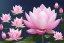 Placeholder: a magical crystal flower lotus magnolia lys bougainvillier, blue gold house indian palace castle in the woods, magnolias pink,blue lake,sun,white swanns,pink vertical, blue lake,sharp, vines, candlelit, endor, ornate, elegant, highly detailed, artstation, concept art, smooth, sharp focus, illustration, 8k, splash art, wallpaper, key visualwith pretty indian girl just before