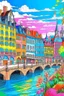 Placeholder: Magical colourful drawings of basel, switzerland