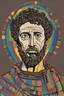 Placeholder: Marcus Aurelius, 4k quality, vivid, existential facial expression, art, vivid