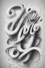 Placeholder: Hand two Lettering O style infinit with background white