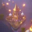 Placeholder: cute magic fantasy gold mine architecture concept in overwatch，vertical view