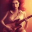 Placeholder: woman plays guitar