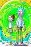 Placeholder: rick and morty tarzında bir çift daha genç dahada genç bir kız bir erkek