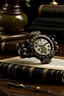 Placeholder: Envision the Monarch watch set against antique heirlooms, perhaps an old leather-bound book or a vintage writing desk, resonating with timeless class and heritage.