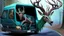 Placeholder: lovecraftian styled resurrected deer seeks revenge on the Lady driving the Budget Moving Van