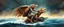 Placeholder: airbrush and pen outline, master oil painting by Rembrandt, chrome eagle lion crocodile man viggo sandvik as insane eel wild ginger robot on surfboard boat trike , goa trance glitch poster, background motion blur, volume fog with light rays