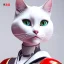 Placeholder: beautiful smooth realistic Japanese cat girl robot body with long legs run, cat aye, extremely sharp detail, finely tuned detail, ultra high definition, 8 k, unreal engine 5, ultra sharp focus, accurate wings