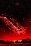 Placeholder: Stars every where , red clouds in the sky with huge amount of stars