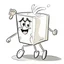 Placeholder: dancing milk carton cartoon