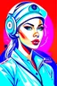 Placeholder: Retro-futuristic intricately drawn nurse Pin up Poster, detailed face. Beautiful woman. in the style of Full body hiphop streetwear drip highly detailed, hyperdetailed painting, complex, 8K, HD