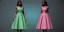 Placeholder: female circle colourful dresses