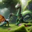 Placeholder: pixar style, volumetric summer garden environment and background, realistic painting of baby dragon, looking excited, volumetric lighting, dramatic lighting, detailed digital painting, extreme dense and fine fur, anime, ornate, colour-washed colors, elegant, small minutiae, tiny features, particulars, centered, smooth, sharp focus, renderman gofur render, 8k, uhd, detailed eyes, realistic shaded volumetric lighting, sunlight caustics, backlight, centered camera view