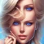 Placeholder: belle femme blonde souriante aux yeux bleus