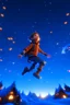 Placeholder: cartoon boy falling from sky on a snowy night, 3 d render, photorealistic, octane, 8 k, pixar - clip art by chris ware, beeple style, cg society contest winner, unreal engine, deviantart, ray tracing, global illumination