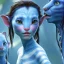 Placeholder: Pandora. It is not clear what you mean by a "makeup-wearing baby" in the context of the film Avatar. baby girl