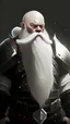 Placeholder: bald man; dwarf ; White beard; one piece armored; ; black