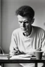 Placeholder: [character: Wittgenstein reading at a desk] In the quiet solitude of Ludwig Wittgenstein's study, the morning light gently caressed the contours of the room, casting a soft radiance upon the weathered desk at its center. But what drew the eye most profoundly was the figure of Wittgenstein himself, sitting with an air of contemplation and intensity that seemed to transcend time. His face, etched with lines that spoke of a lifetime of deep thought and introspection, held a certain enigmatic allur